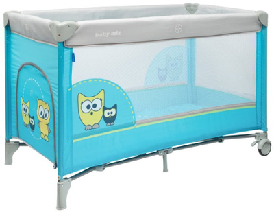 Krevat udhëtimi SUN Baby Mix Reisebett Owl, për bebe, blu
