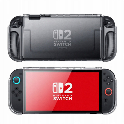 Mаска Supcase Crystal Case за Nintendo Switch 2, X-Shock 3.0, проѕирна црна
