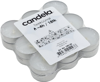 Set qirinjsh Tea Light, 18 copë, të bardha