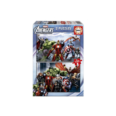 Puzzle Educa Borras Avengers, 2x100 copa, për kalamaj