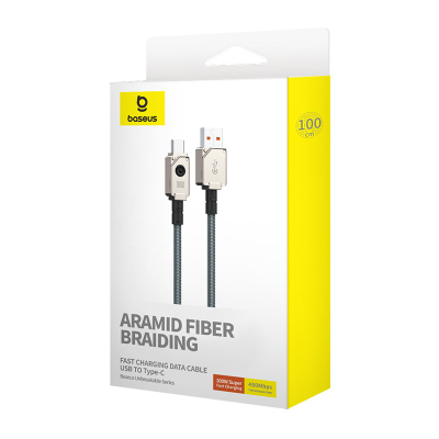 Kabllo karikimi Baseus Unbreakable, USB në USB-C 100W, 1m, e bardhë