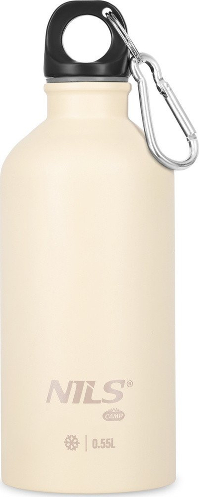 Shishe udhëtimi NILS Camp NC3801, 550 ml, çelik inox, gri