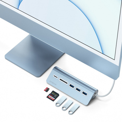 USB Hub Satechi USB-C Aluminum, i kaltër