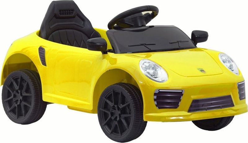 Makina elektrike për fëmijë L-Toys WMT-666, me telekomandë, drita LED, e verdhë