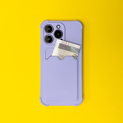 Mbrojtëse telefoni Hurtel Card Armor për iPhone 13 mini, silikon, me xhep për karta, e kuqe