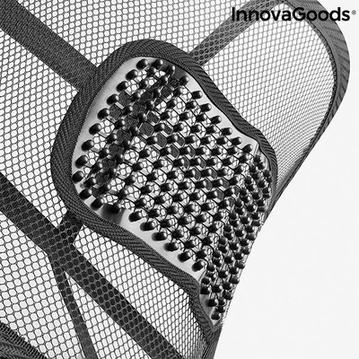 Mbështetës shpine InnovaGoods Backonfy, ergonomik, material rrjetë, i zi