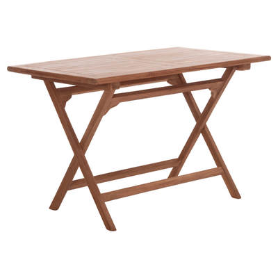 Tavolinë drejtkëndore palosëse ERIS HM18117, dru teak, 120x70x76 cm, ngjyrë natyrale