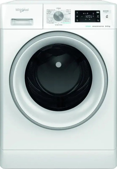 Lavatriçe-tharëse Whirlpool FFWDB 864369 SV EE, 8 kg 6 kg, me hapje nga përpara, e bardhë