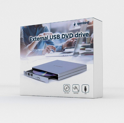 Regjistrues i jashtëm DVD Gembird DVD-USB-021-SV, USB 2.0, argjendtë