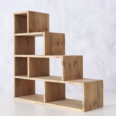 Raft druri Boltze “Standing Wooden Shelf”, 55x55 cm, dru bredhi, ngjyrë natyrale