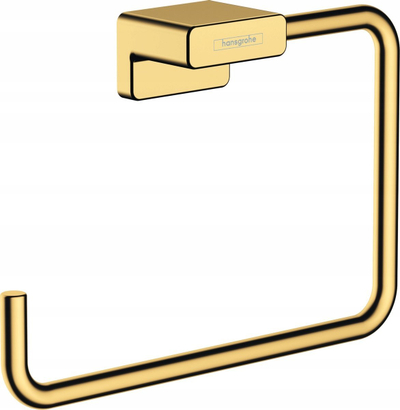 Mbajtëse peshqiri Hansgrohe AddStoris Ring Type, metal, ari i lustruar