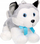 Lodër plushe Deef Husky Mascot, e madhe, gri me të bardhë