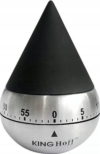 Kohëmatës kuzhine Kinghoff KH-1677, 0-60 min, çelik inox, argjendtë