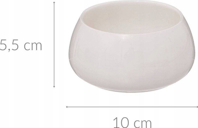 Pjatë Nora D10cm, porcelan, 5.5 cm, e bardhë