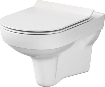 WC e varur Cersanit City New CleanOn K701143, kapak SLIM me mbyllje të butë, e bardhë
