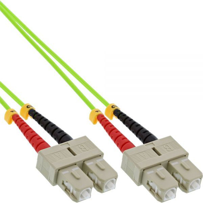 Kabllo fibër optike InLine Patchcord Duplex SC SC, OM5 50/125µm, 15m, jeshile