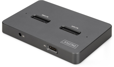Doking stacion Digitus DA-71142, M.2 NVMe dhe M.2 SATA, USB C, gri