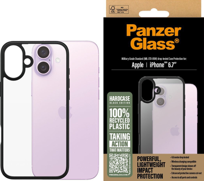 Маса за телефон CARE by PanzerGlass HardCase за iPhone 16 Plus, проѕирна, против удари