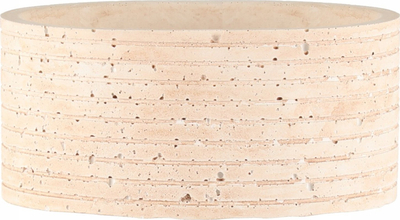 Kontenier dekorativ ALEX me kapak, çimento, 13 x 8 cm, bezhë