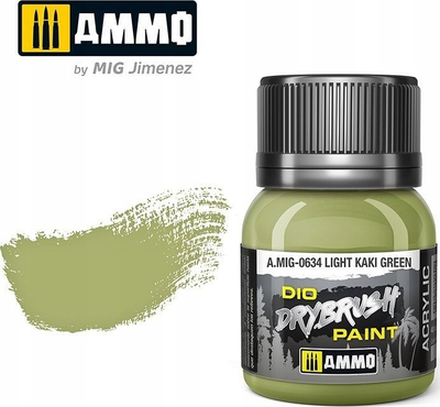 Bojë akrilike Ammo Mig Jimenez a.MIG0634, Light Kaki Green, 40 ml