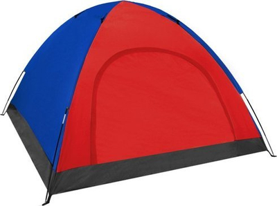 Çadër kampingu Trizand NT23485, për 4 veta, konstrukson kube, kuqe blu