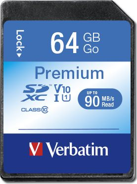 Kартичка меморија SDXC Verbatim Premium 44024, 64GB, Class 10 UHS I U1