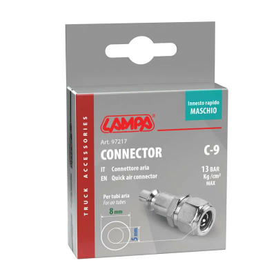 Konektor Ajri Metalik Mashkullor C-6 Ø8mm Kamioni