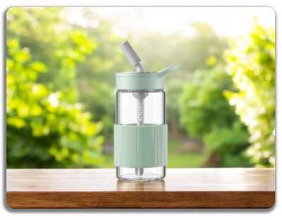 Shishe termus Buydeem CD1017, 0.5L, qelq, jeshile Cozy Greenish