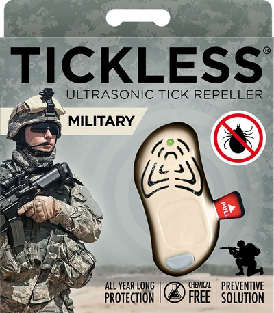 Pajisje kundër rriqrave Tickless Military, me ultrazë, rreze 2 m, bezhë ushtarake