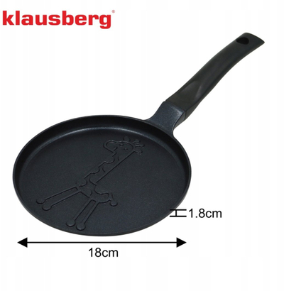 Tigan për palaçinka Klausberg KB-7975, 18 cm, i zi