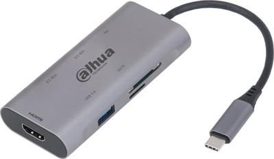 Adapter video Dahua TC37, USB C në HDMI, rreth 10 cm, gri