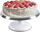 Bazë rrotulluese profesionale për torta, 30 cm, inoks, e bardhë