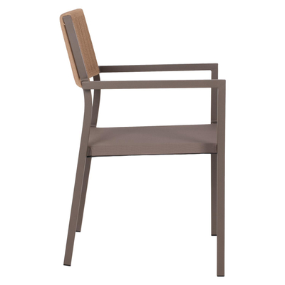 Kolltuk alumini profesionale, back ratan, 55,5×58,5×83 cm (HM5893.03)