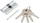 Цилиндар за врата CYLINDER LOCK 60mm, 30x30, хром, 5 клучеви