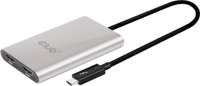 Adapter USB Club 3D Thunderbolt 3 n’HDMI 2.0, 2 ekrane, 4K 60Hz