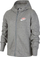 Bluzë me kapuç Nike Sportswear Jr DA1124 091, për goca, me zinxhir, gri