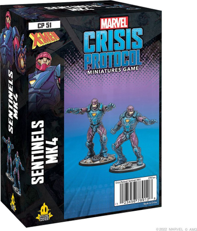 Set miniaturash Asmodee Marvel Crisis Protocol Sentinel MK IV, zgjerim loje tavoline, shumëngjyrësh