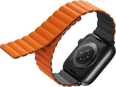 Rrip ore Uniq Revix Reversible Magnetic, për Apple Watch 45/44/42 mm, silikoni, gri me portokalli