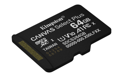 Мемориска картичка microSDXC Kingston Canvas Select Plus, 64GB, со адаптер