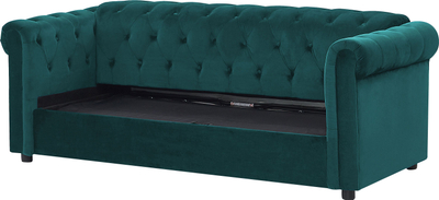 Divan-krevat Beliani Chesterfield, kadife, dopio, jeshil