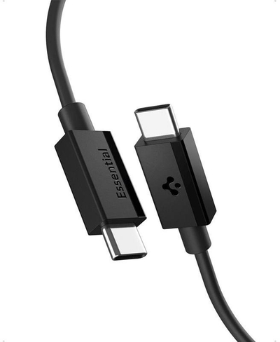 Kabllo USB Spigen Essential EB6010CC, USB C në USB C, 1m, 60W, e zezë