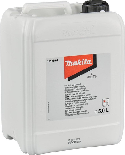 Vaj zinxhiri Makita 1910T9-4 mineral, 5L, për sharra me motor, i bardhë