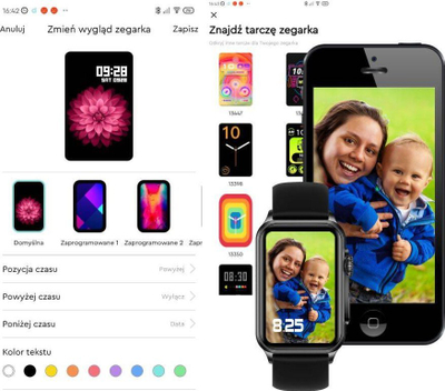 Smartwatch Rubicon SMARUB220, Bluetooth, matje shëndeti, blu e errët, set 2 copë