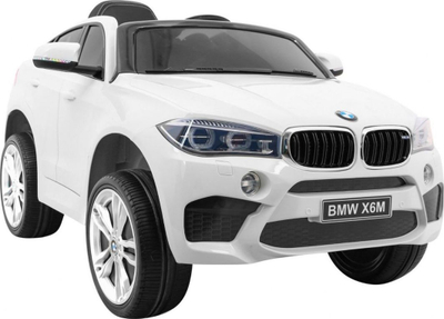 Makina elektrike për kalamaj BMW X6M, me pult, drita LED, e bardhë