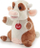 Кукла за рака Giochi Trudi Puppet Cow, 23.5 cm, плюш, бела и беж