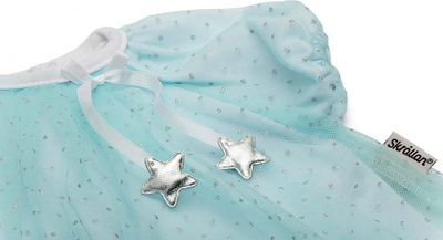 Fustan kukulle Skrållan Party Dress, për kukulla 45cm, tyl me shkëlqim, i kaltër
