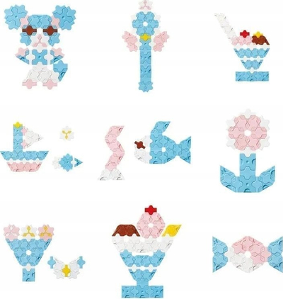 Set blloqesh edukative BlokQ Sweet Blue Mini, 62 pjesë, blu e hapur