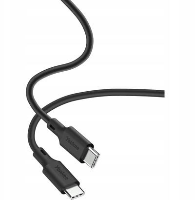 Kabllo USB C në USB C Yenkee YCU C115, 1.5m, silikon, e zezë