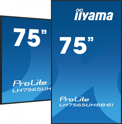 Monitor profesional signage Iiyama LH7565UHSB-B1, 75", 4K Ultra HD, 800 cd/m², Wi-Fi, Android 11, i zi