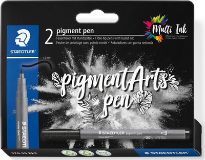 Stilolaps arti Staedtler Pigment Arts, majë 1 mm, pako me 2 copa, i zi